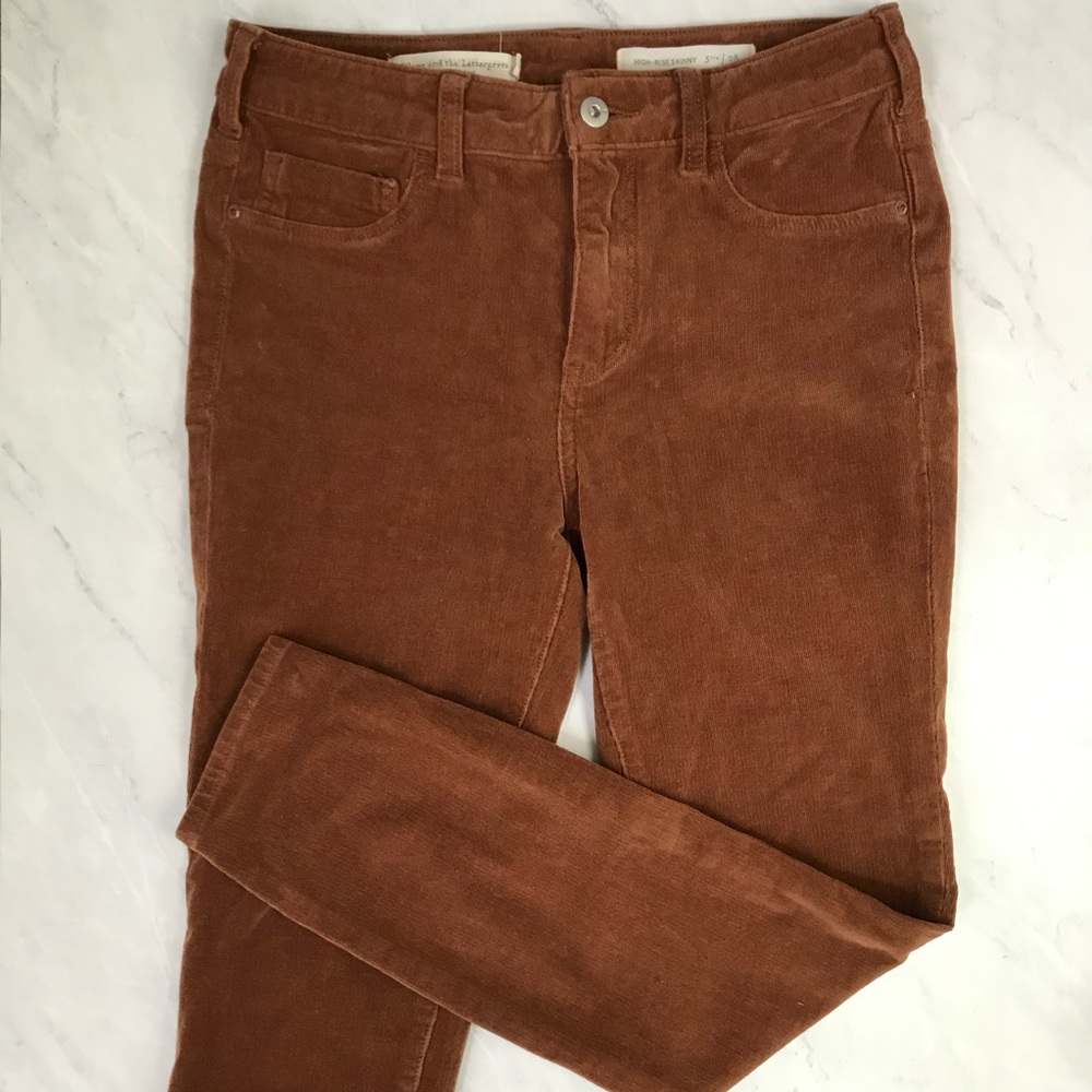 Anthro Pilcro High Rise Skinny Ankle Corduroys - Picture 3 of 6